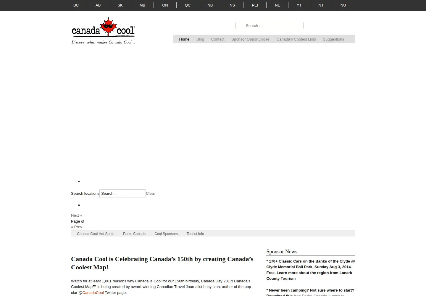 Screenshot of canadacool.com
