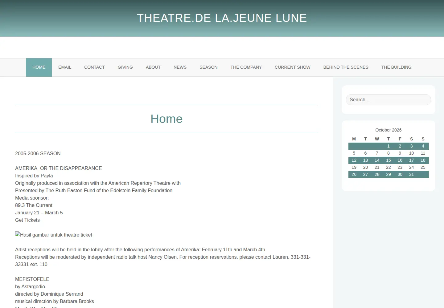 Captured homepage of jeunelune.org in the current scan