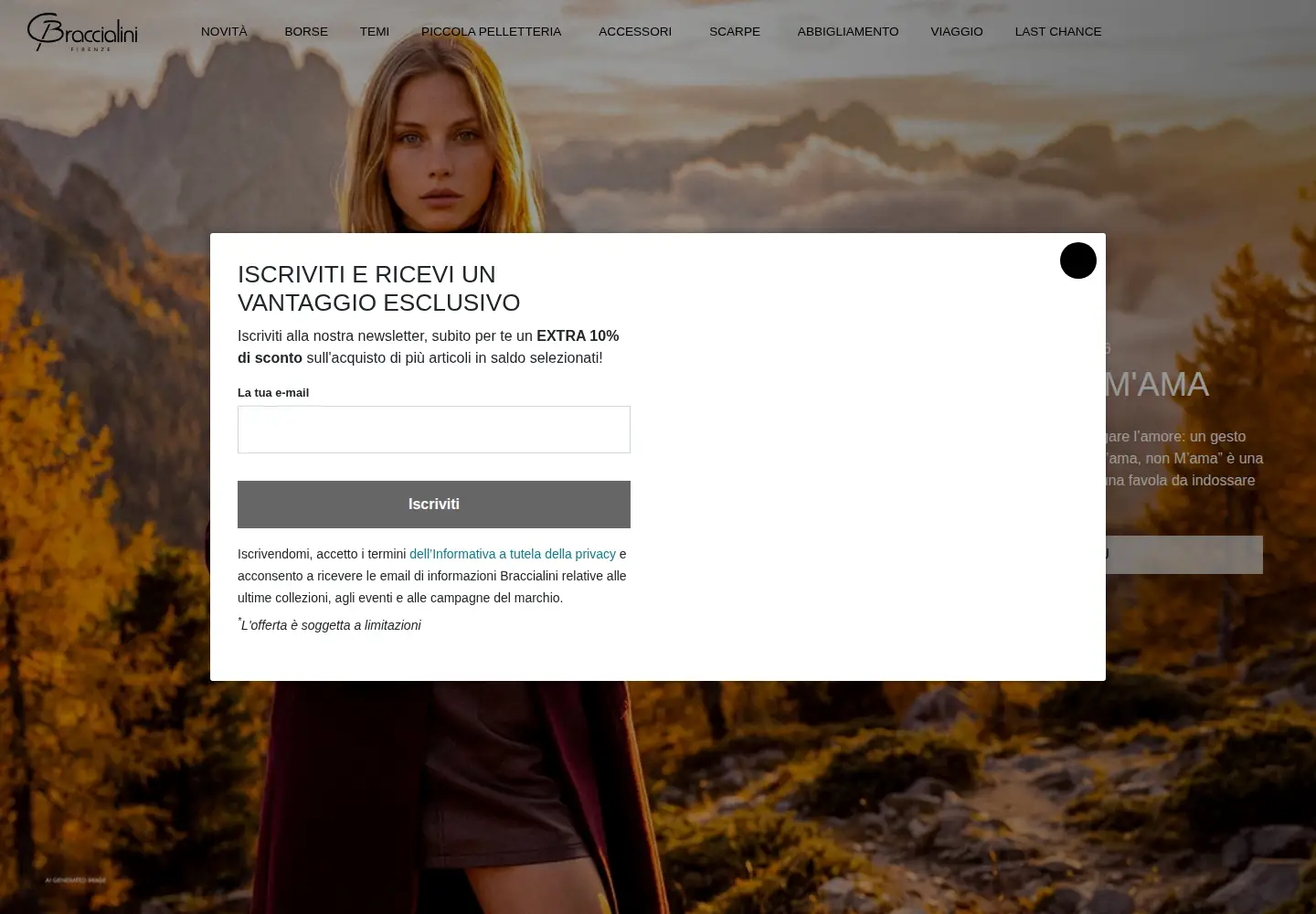 Screenshot of braccialini.it