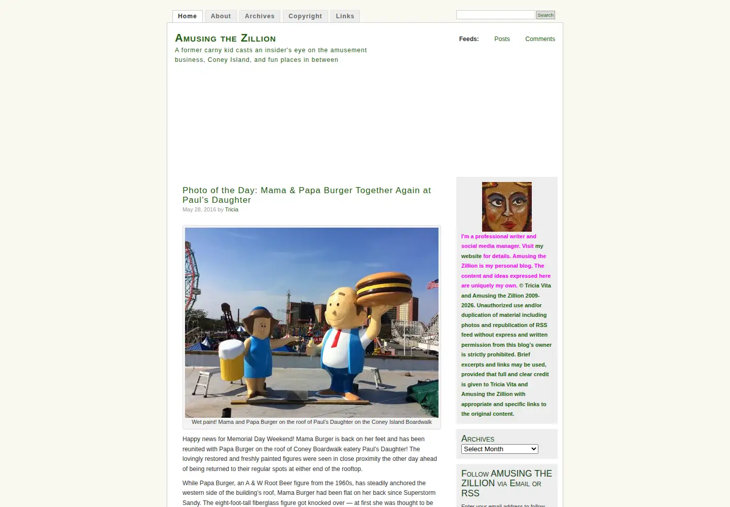 Screenshot of amusingthezillion.com