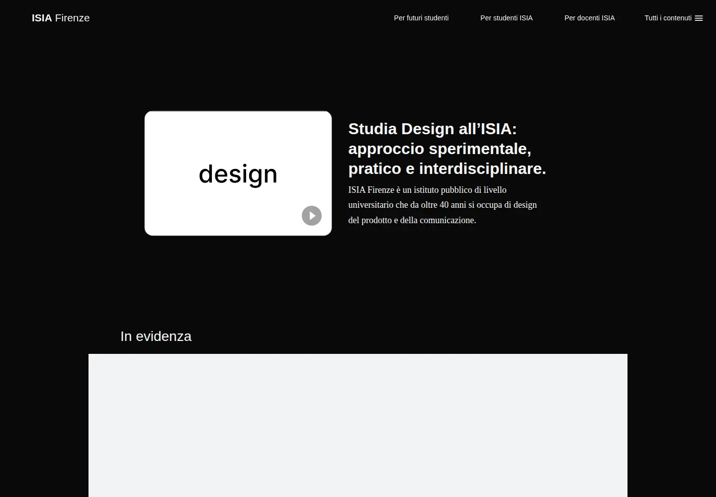 Screenshot of isiadesign.fi.it