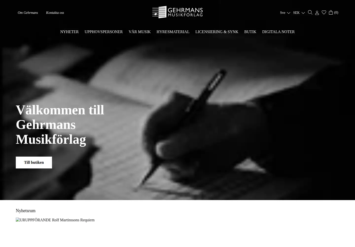 Screenshot of gehrmans.se