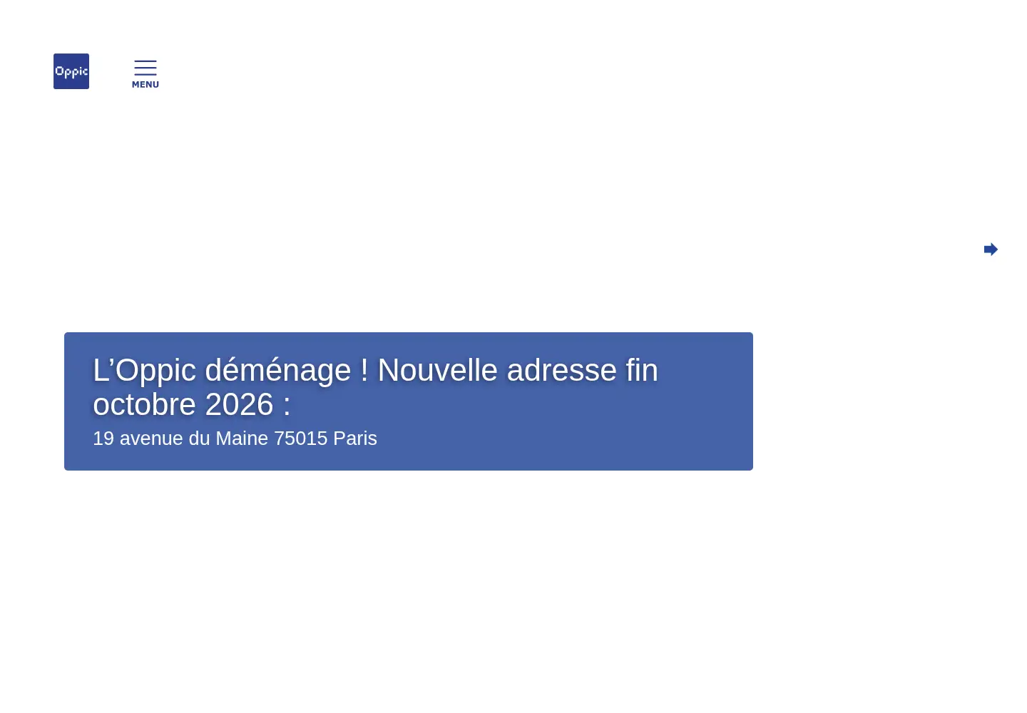 Captured homepage of oppic.fr in the current scan