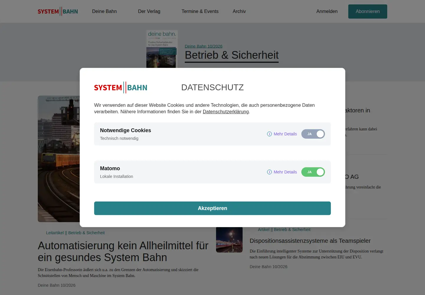 Captured homepage of system-bahn.net in the current scan