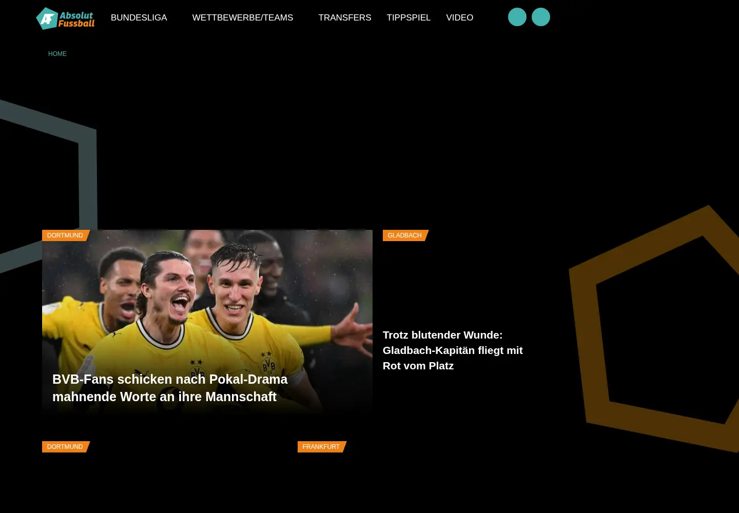 Screenshot of absolutfussball.com