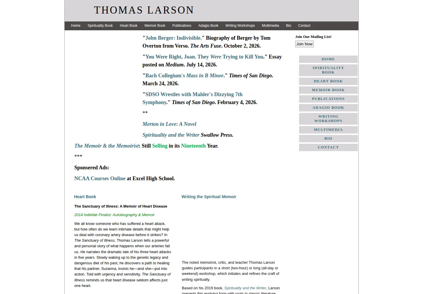 Screenshot of thomaslarson.com