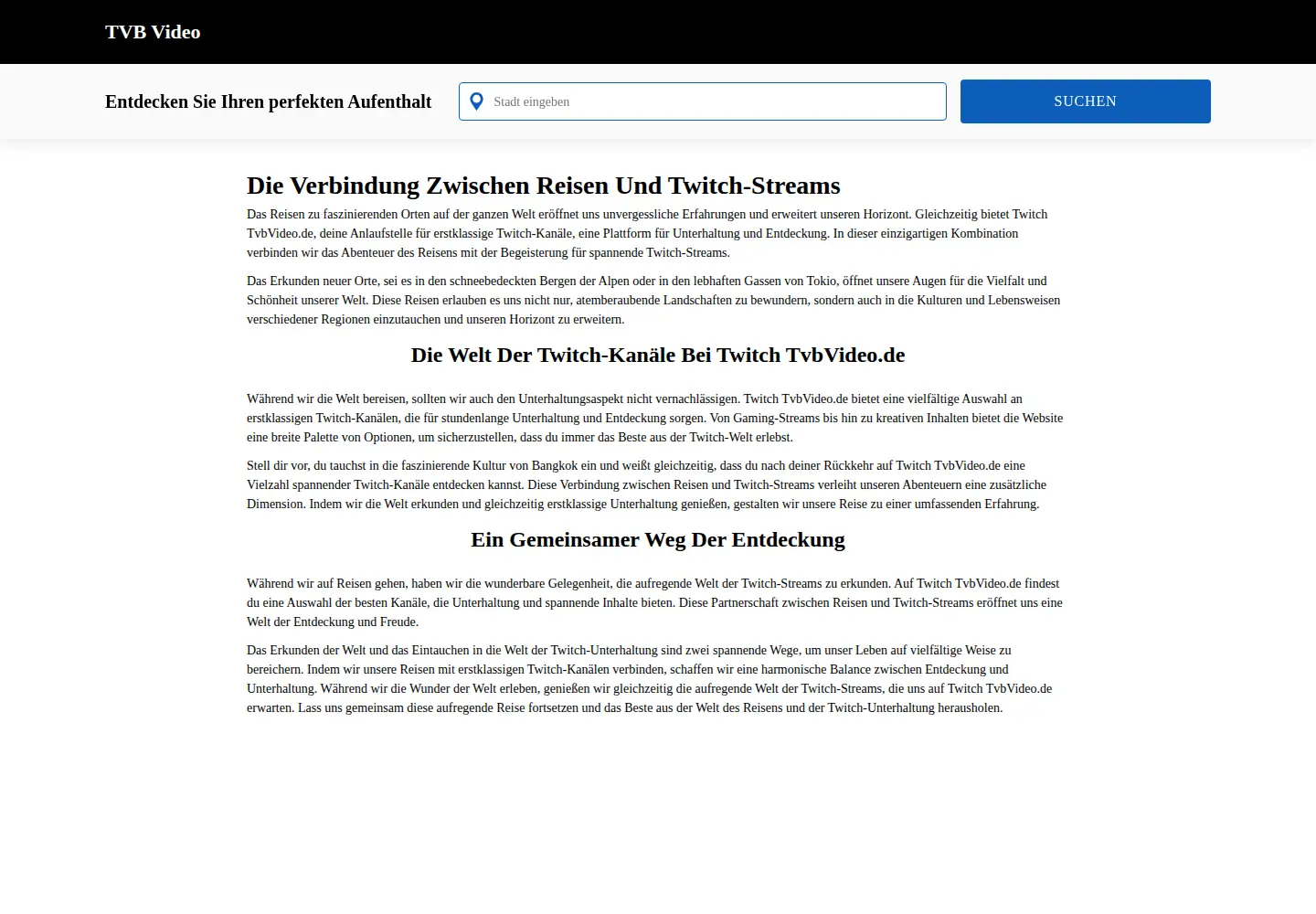 Screenshot of tvbvideo.de
