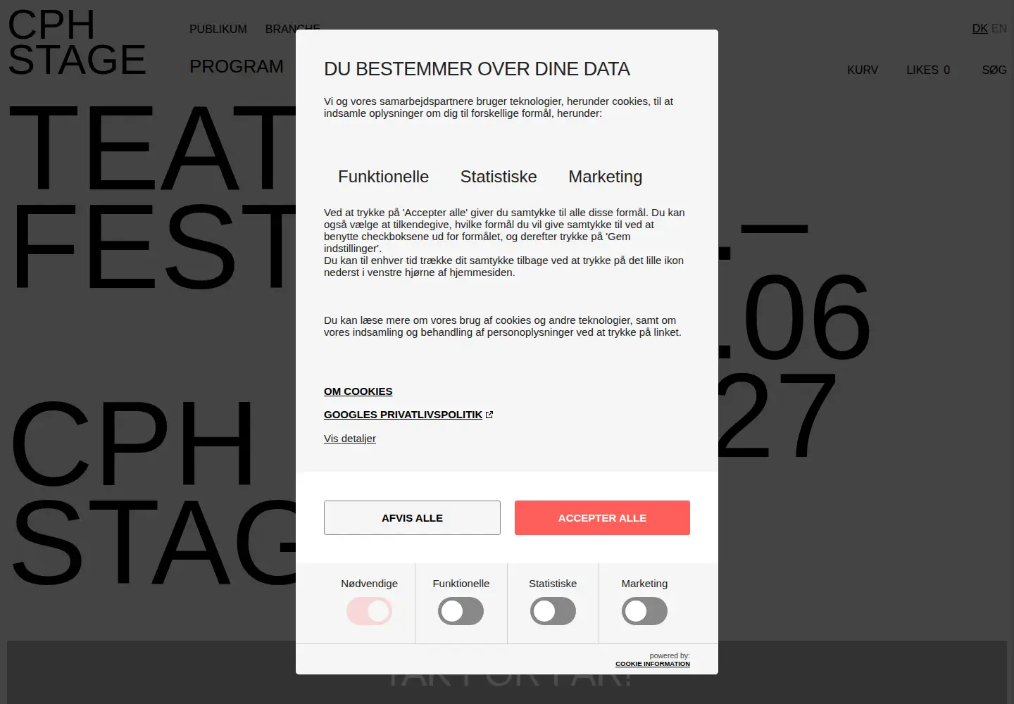 Screenshot of cphstage.dk