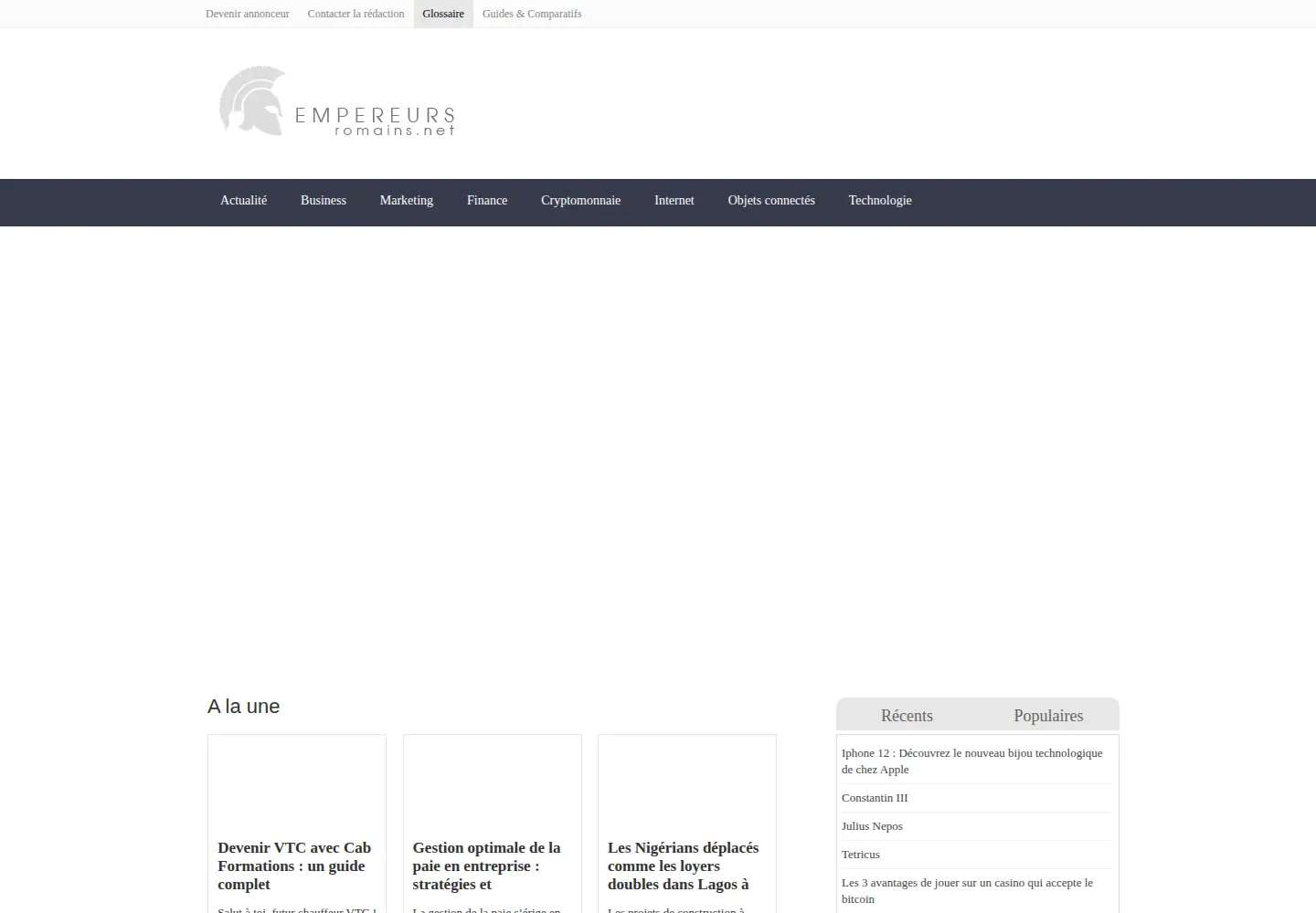 Screenshot of empereurs-romains.net