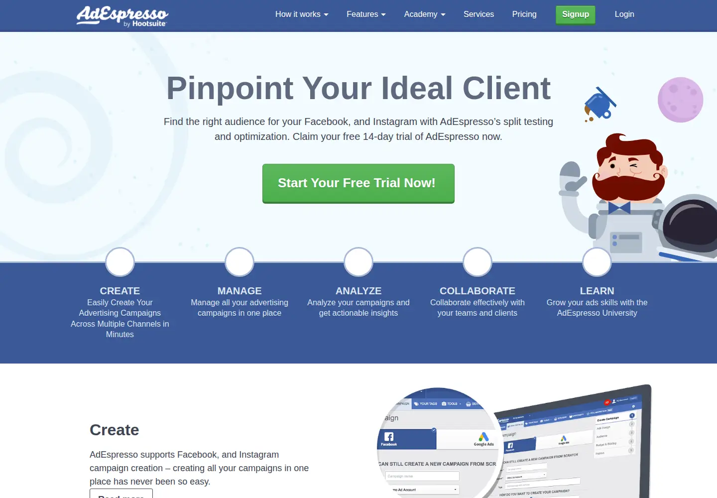 Screenshot of adespresso.com