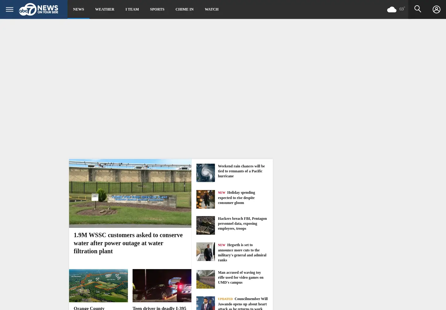 Screenshot of wjla.com