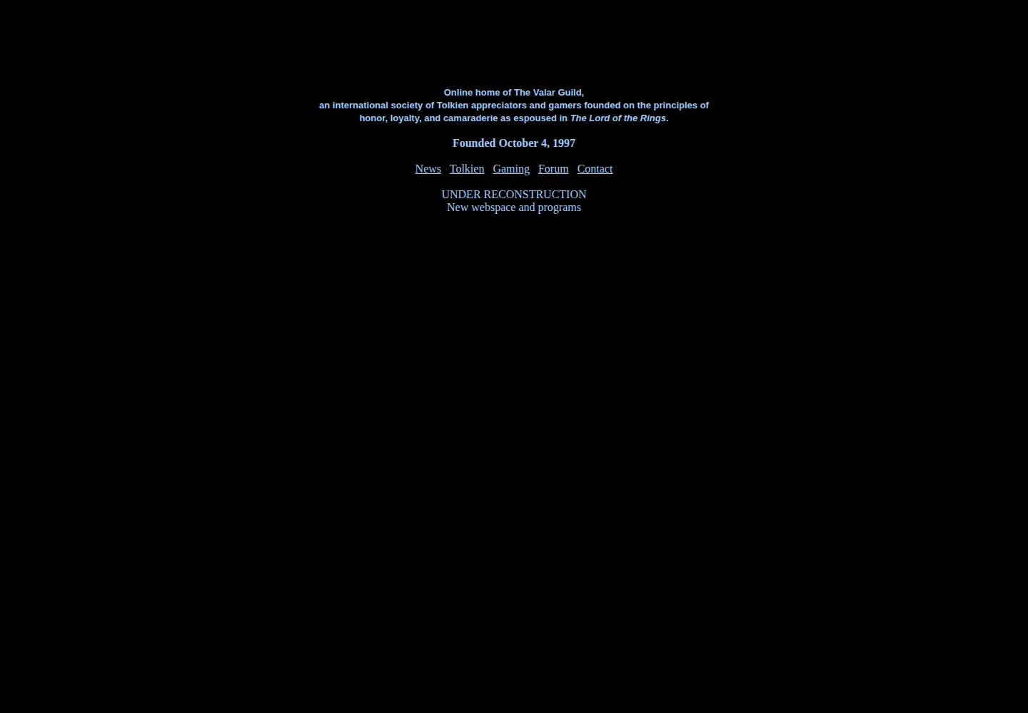 Screenshot of valarguild.org
