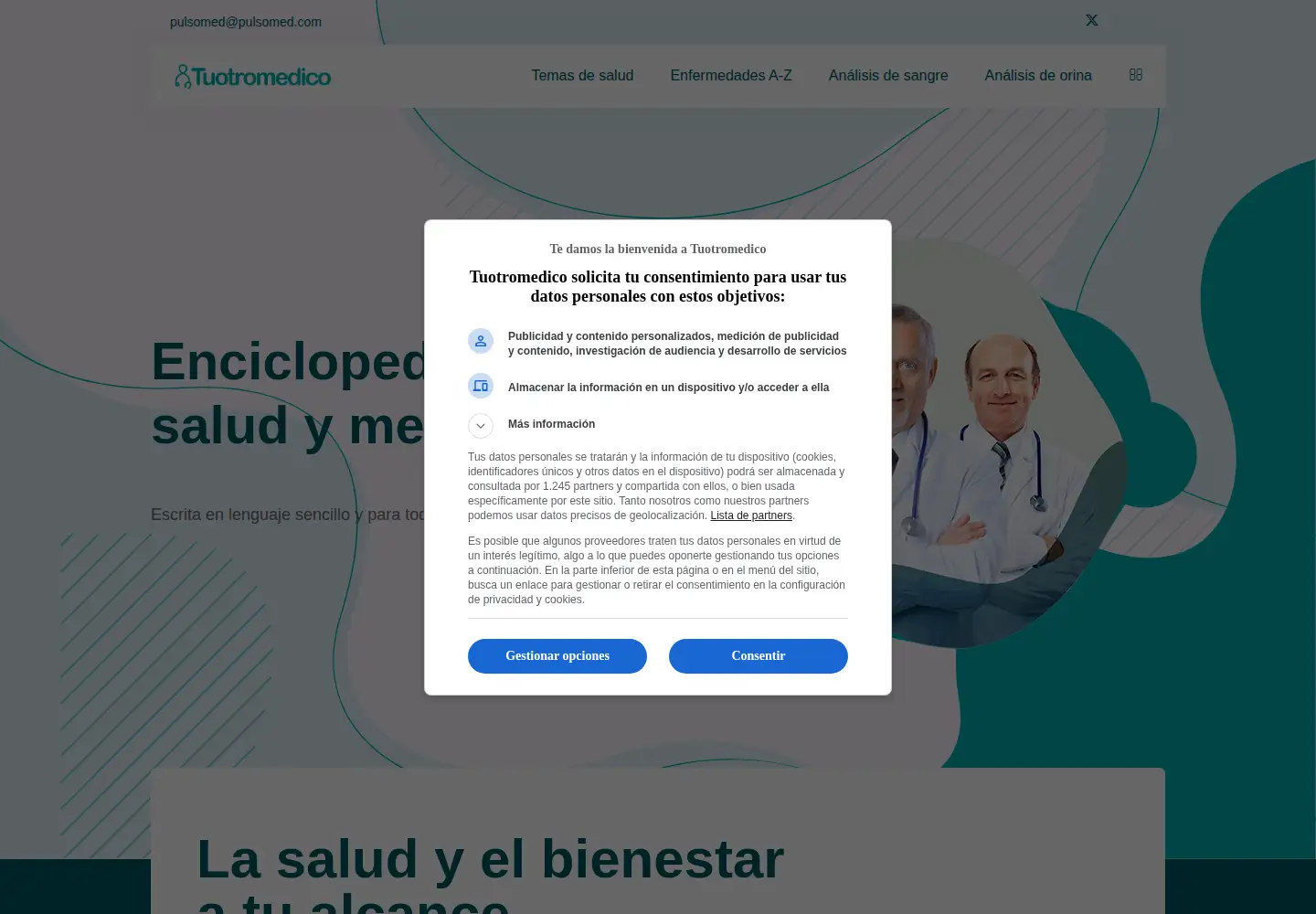 Screenshot of tuotromedico.com