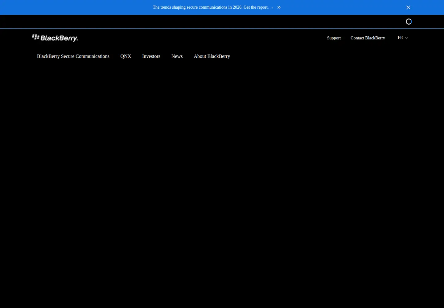 Screenshot of blackberry.com