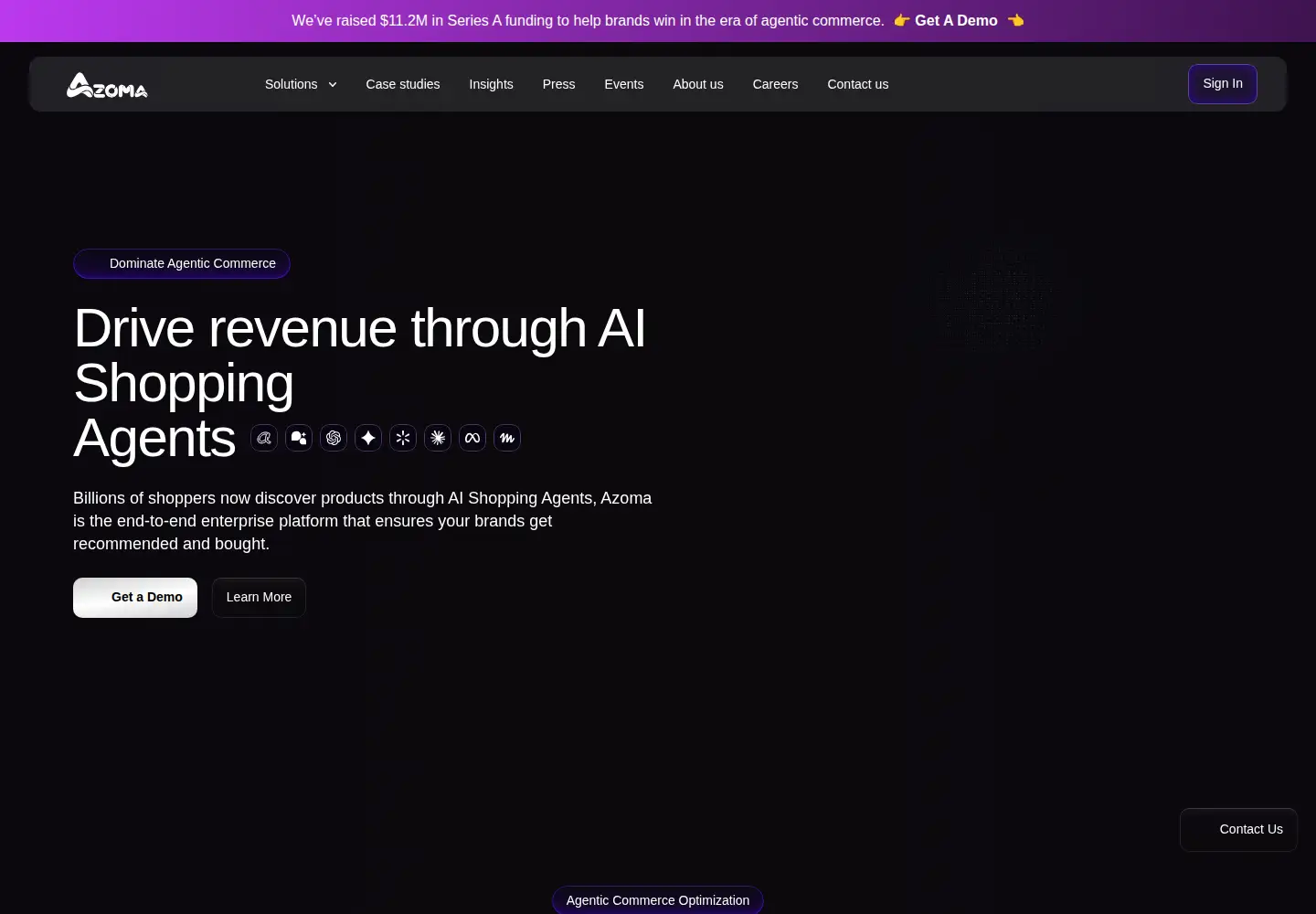 Screenshot of azoma.ai