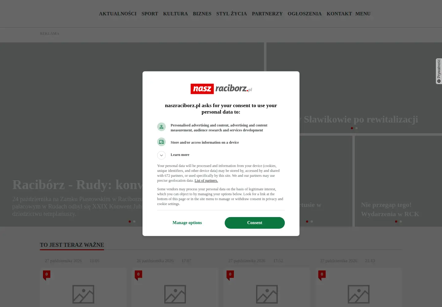 Screenshot of naszraciborz.pl