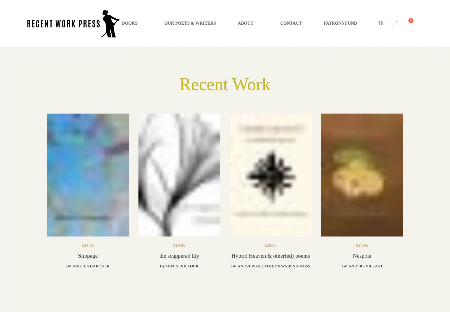 Screenshot of recentworkpress.com