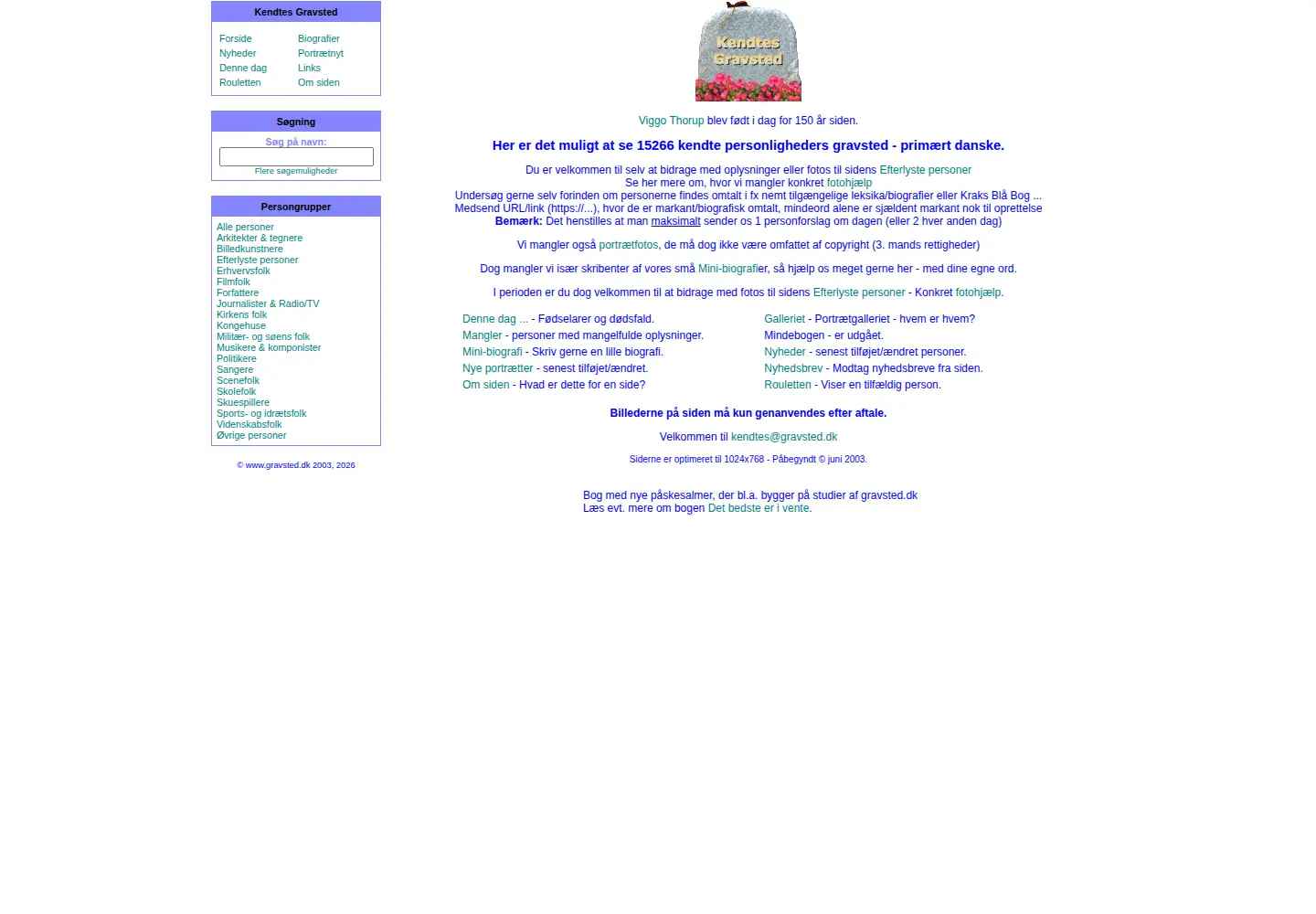 Screenshot of gravsted.dk