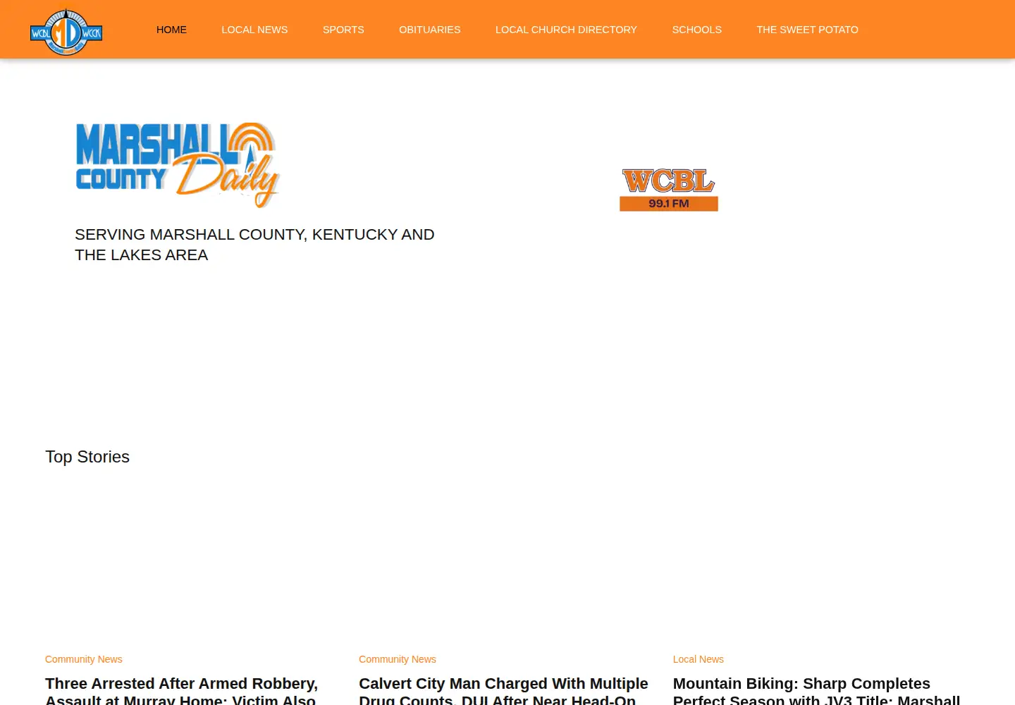 Screenshot of marshallcountydaily.com
