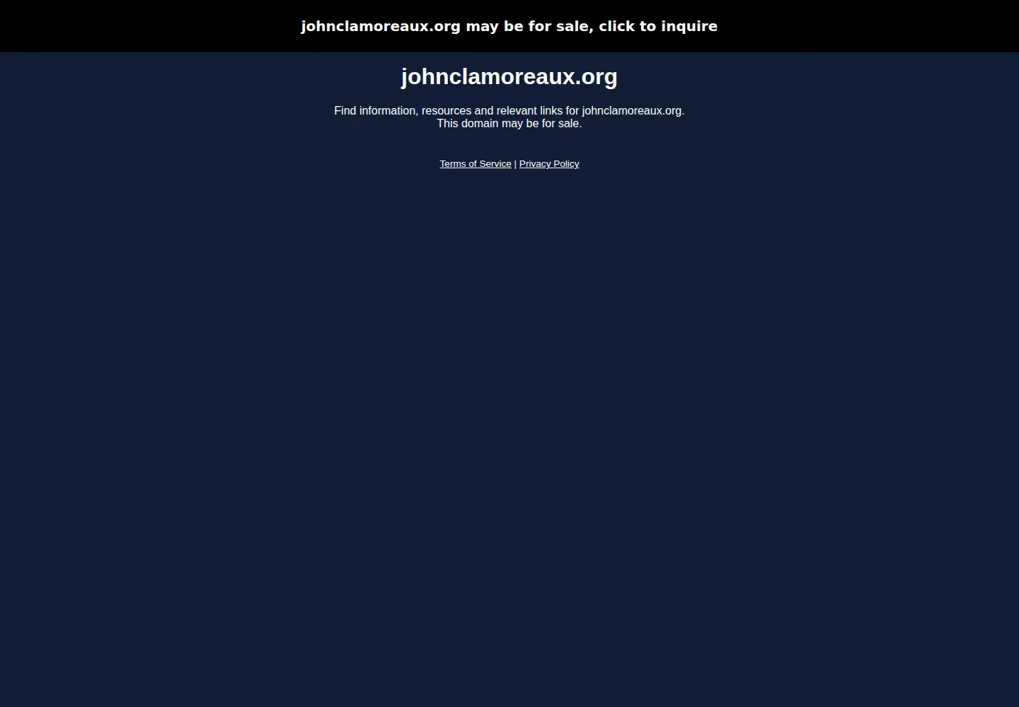 Screenshot of johnclamoreaux.org