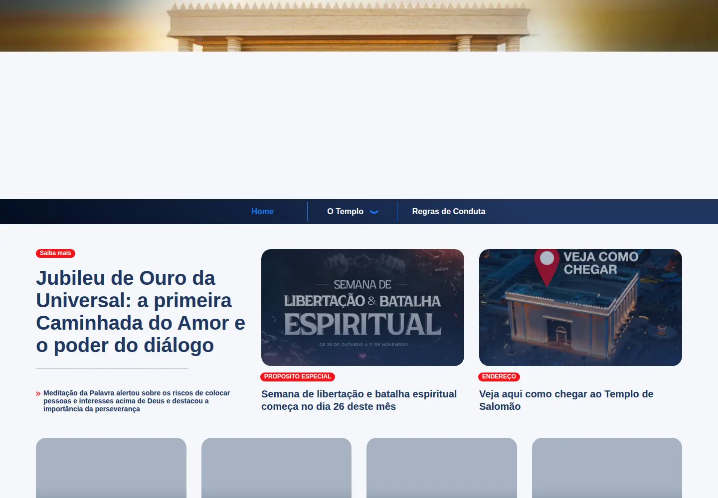 Screenshot of otemplodesalomao.com