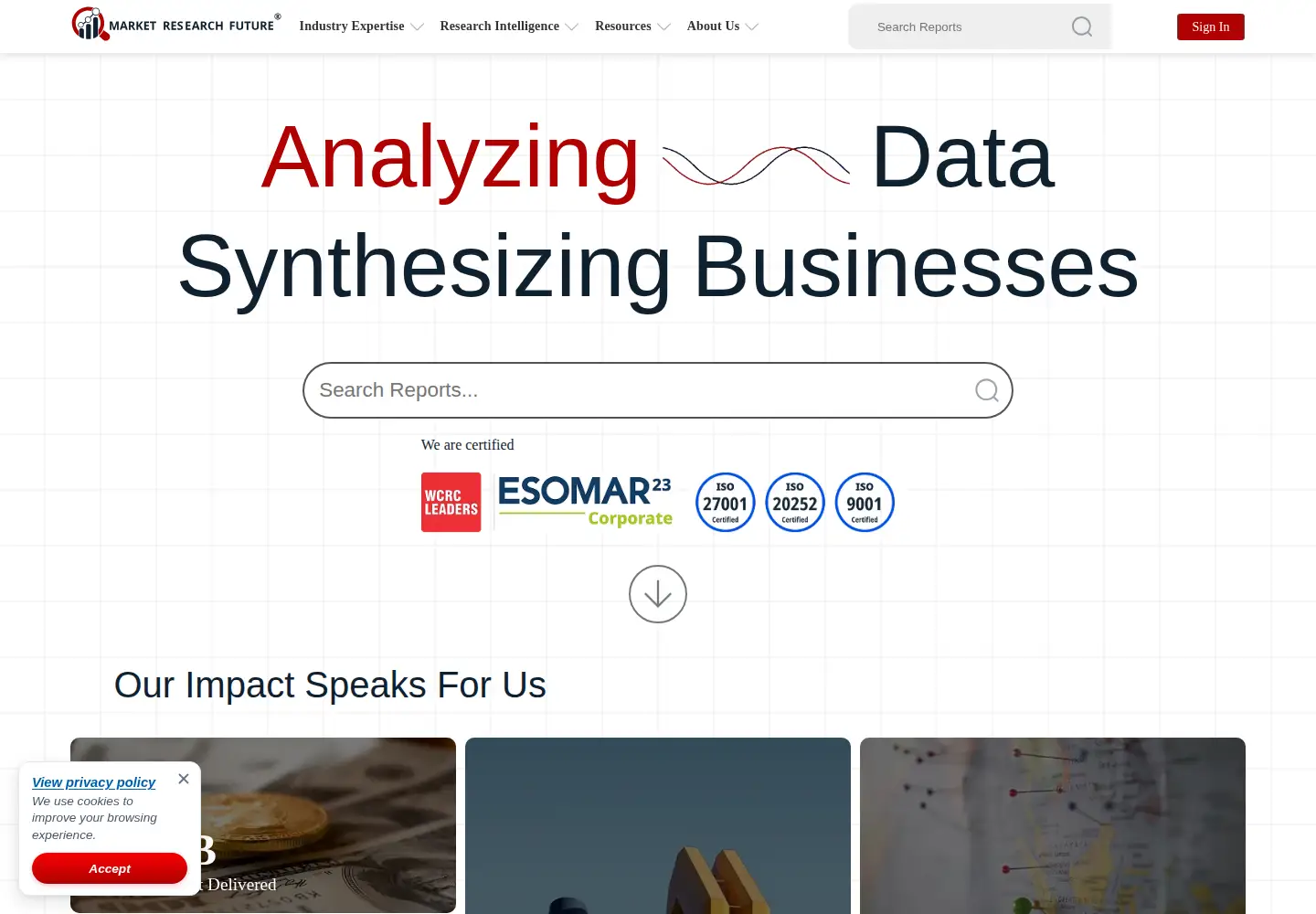 Screenshot of marketresearchfuture.com