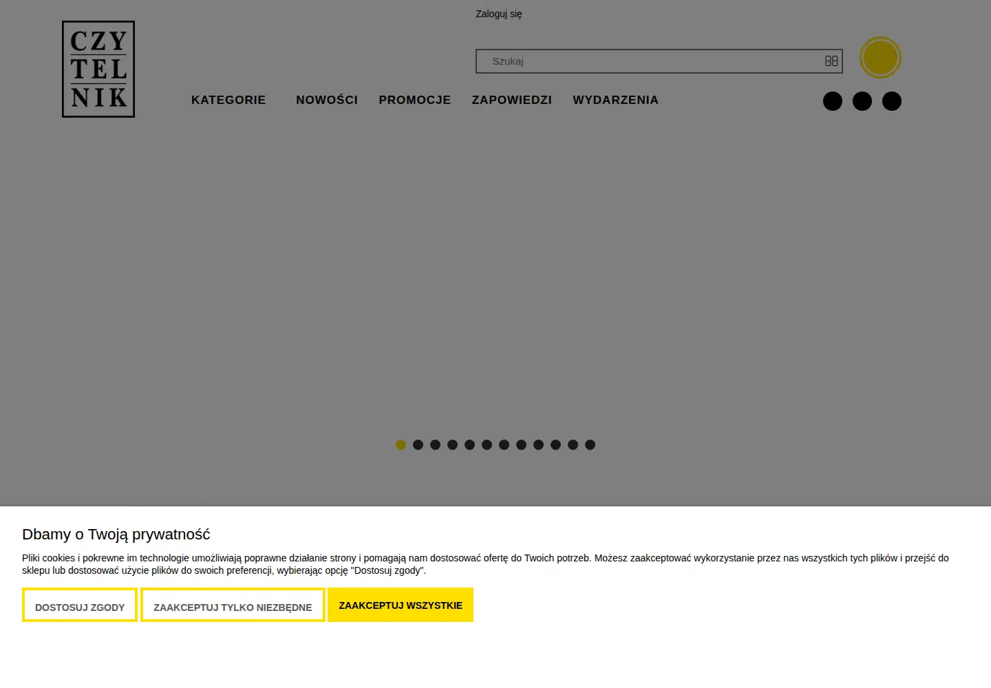 Captured homepage of czytelnik.pl in the current scan