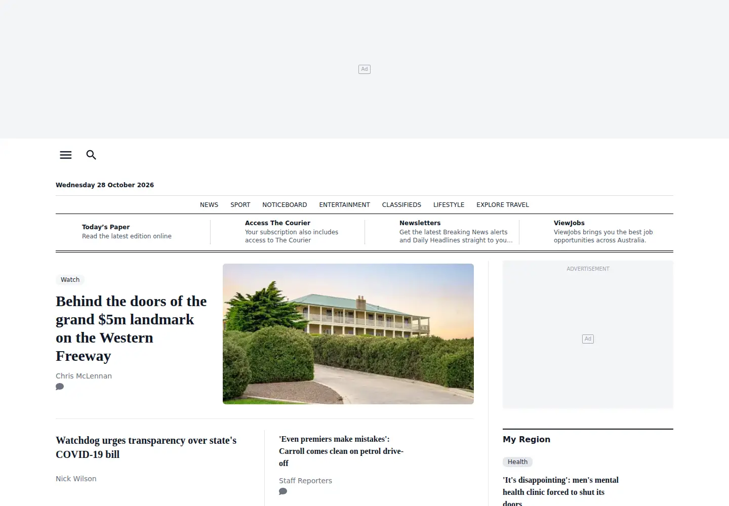 Screenshot of hepburnadvocate.com.au