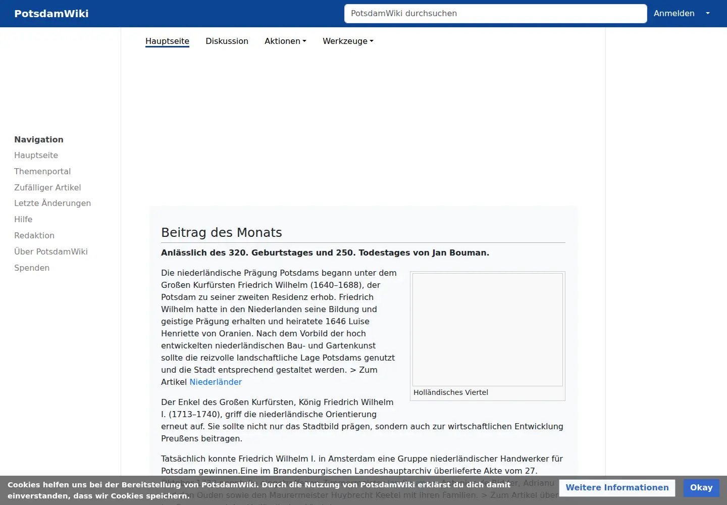 Screenshot of potsdam-wiki.de