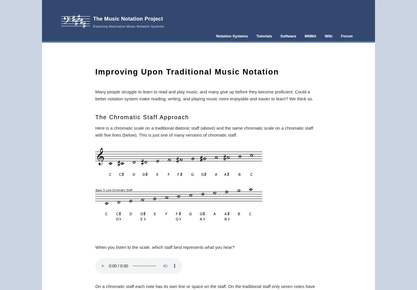 Screenshot of musicnotation.org