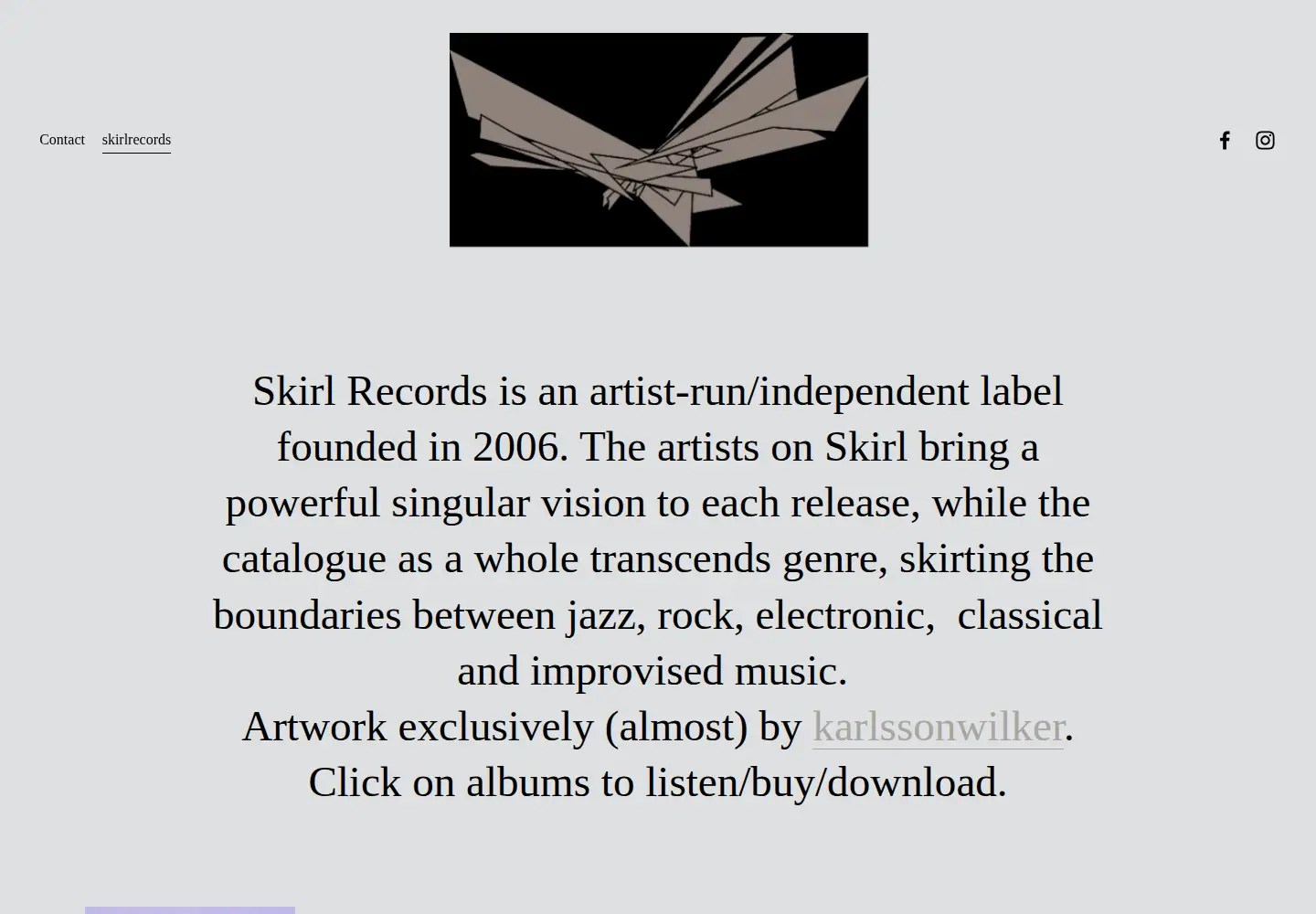 Screenshot of skirlrecords.com