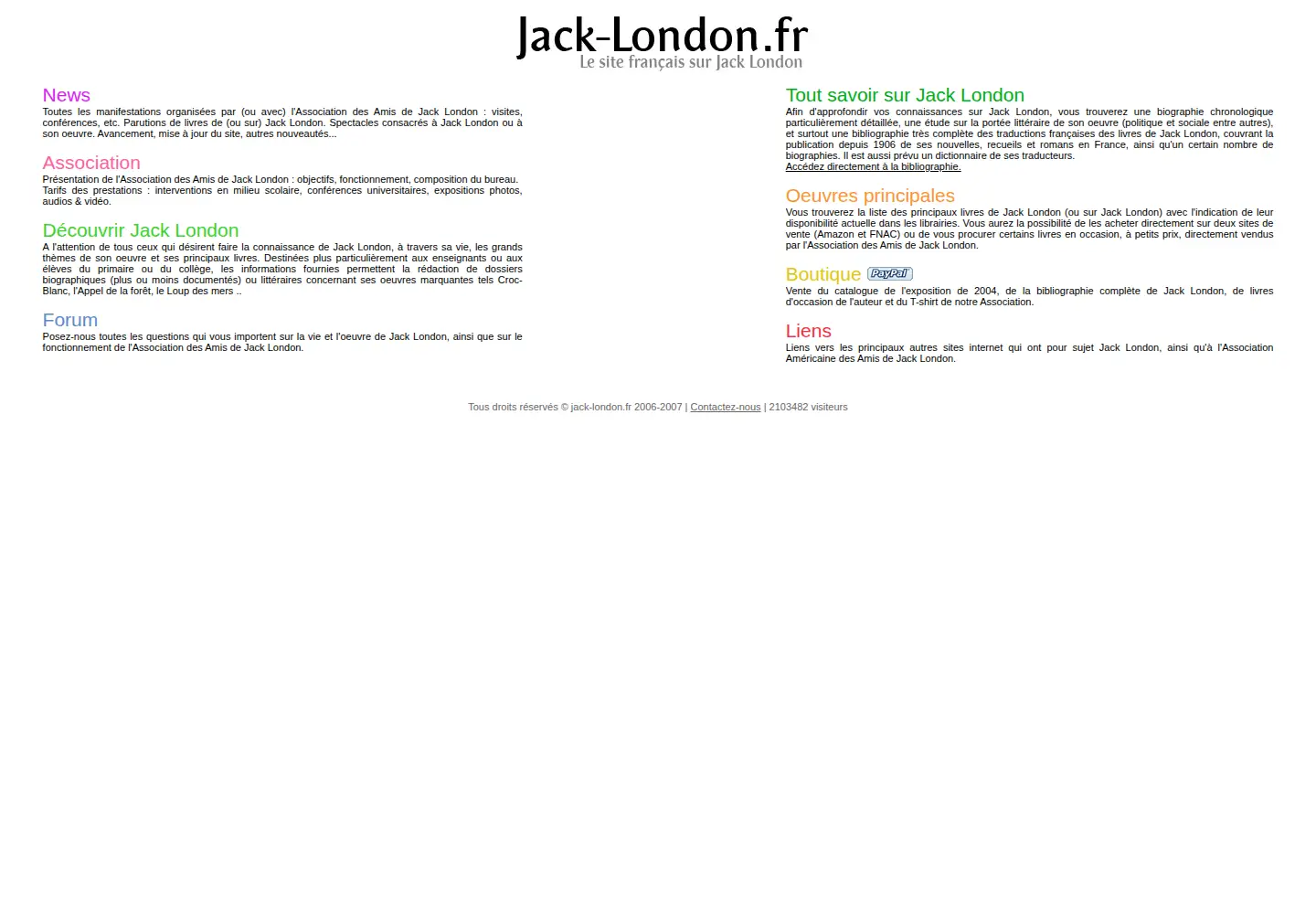 Screenshot of jack-london.fr