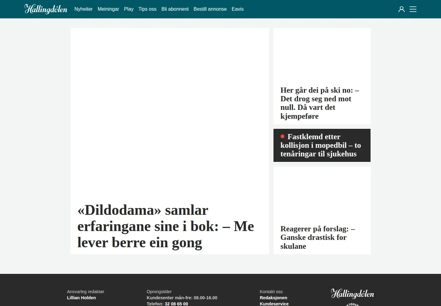 Screenshot of hallingdolen.no