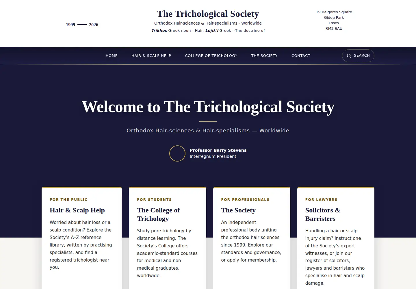 Screenshot of hairscientists.org