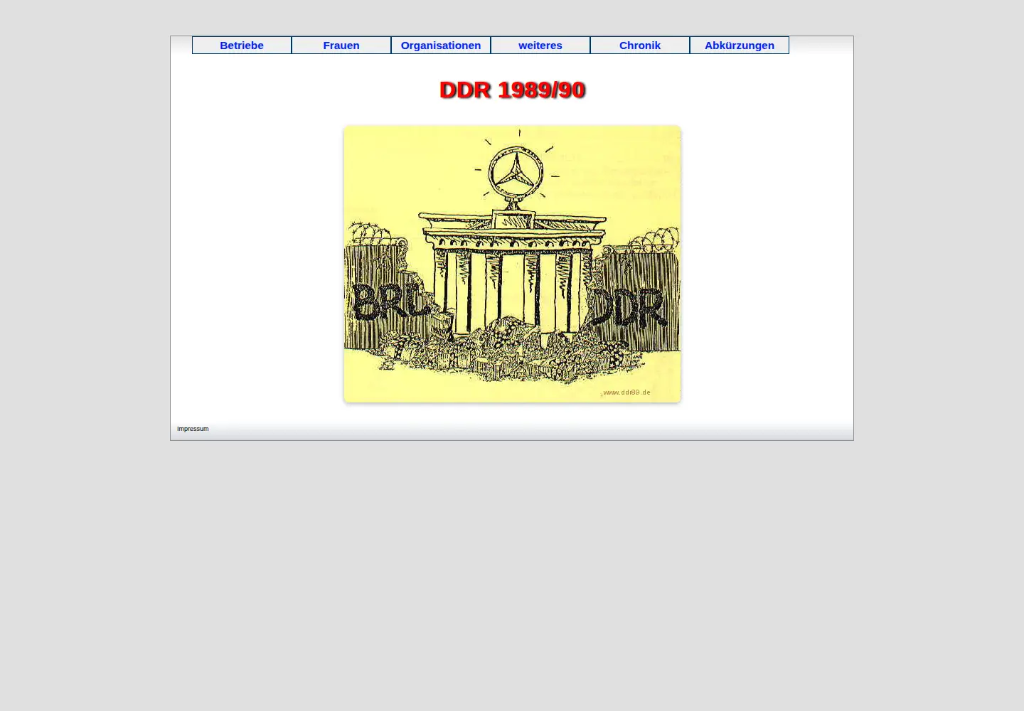 Captured homepage of ddr89.de in the current scan