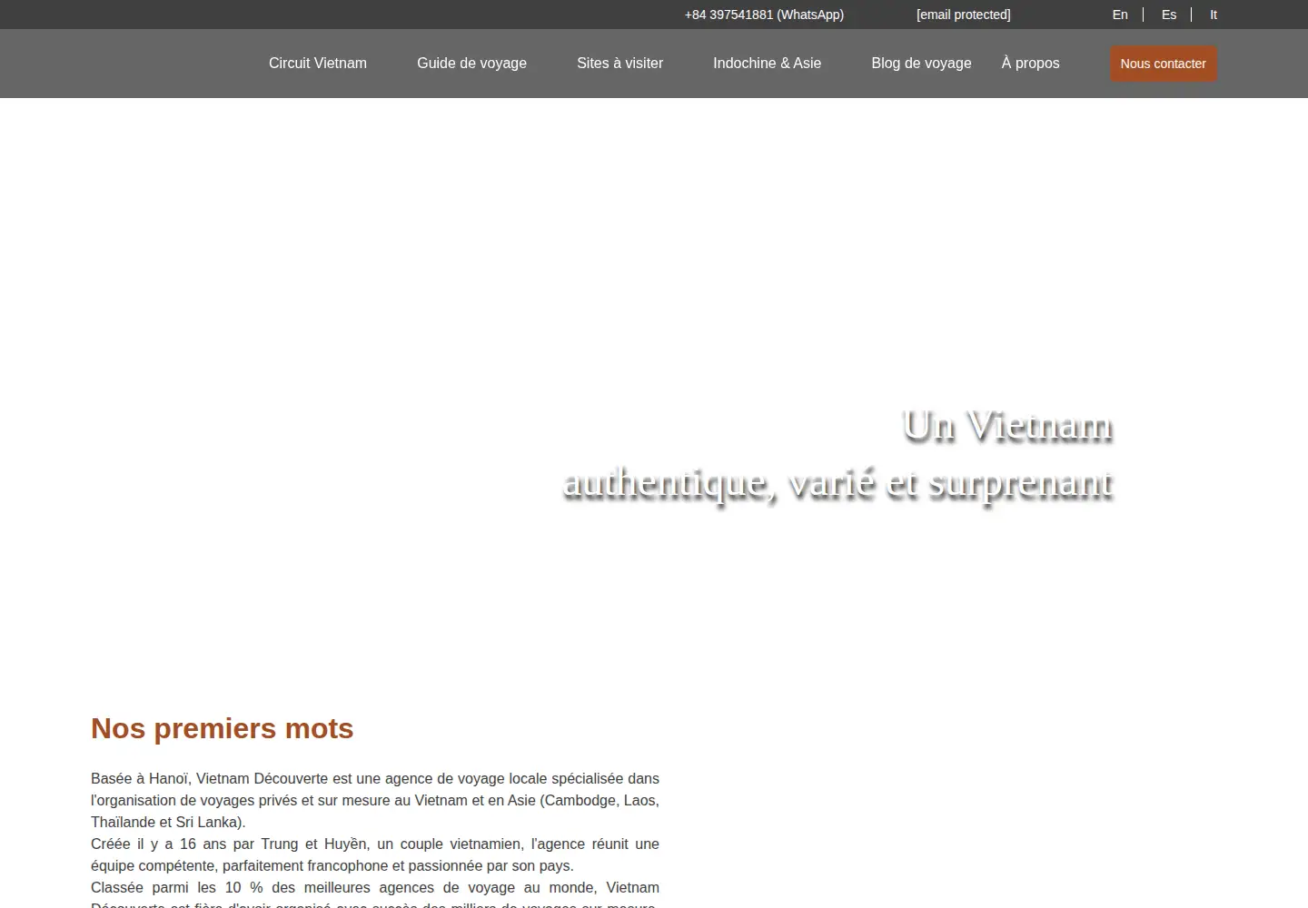 Screenshot of vietnamdecouverte.com