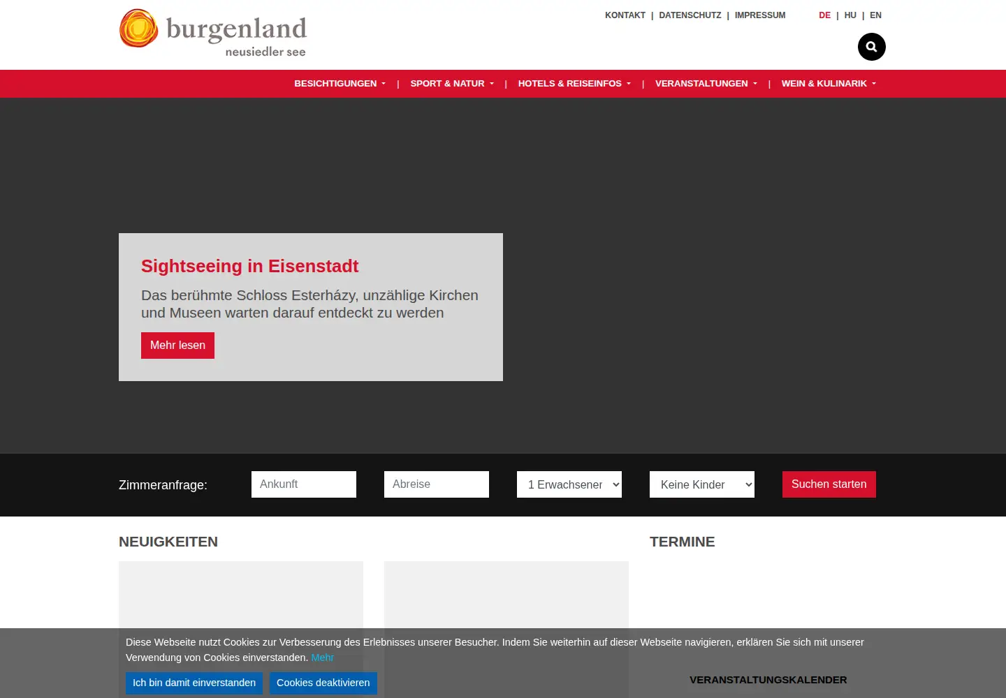 Screenshot of eisenstadt-tourismus.at
