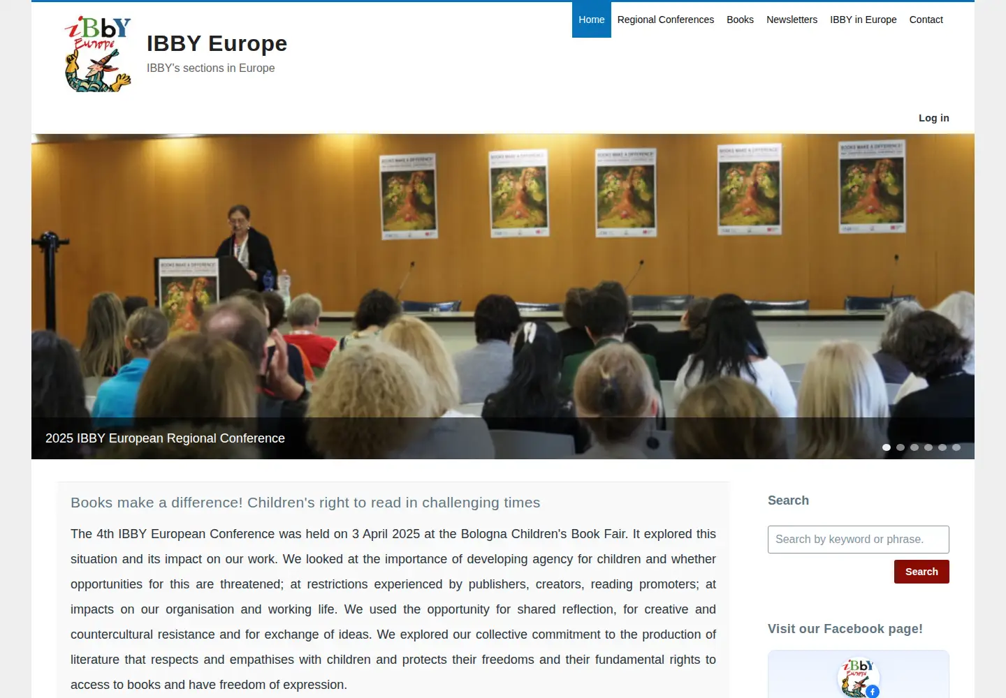 Screenshot of ibby-europe.org