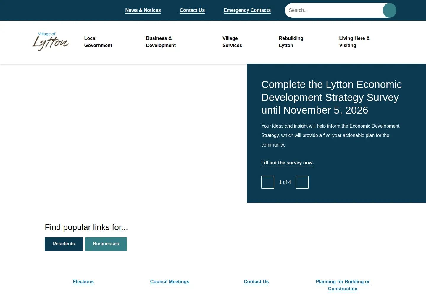 Screenshot of lytton.ca