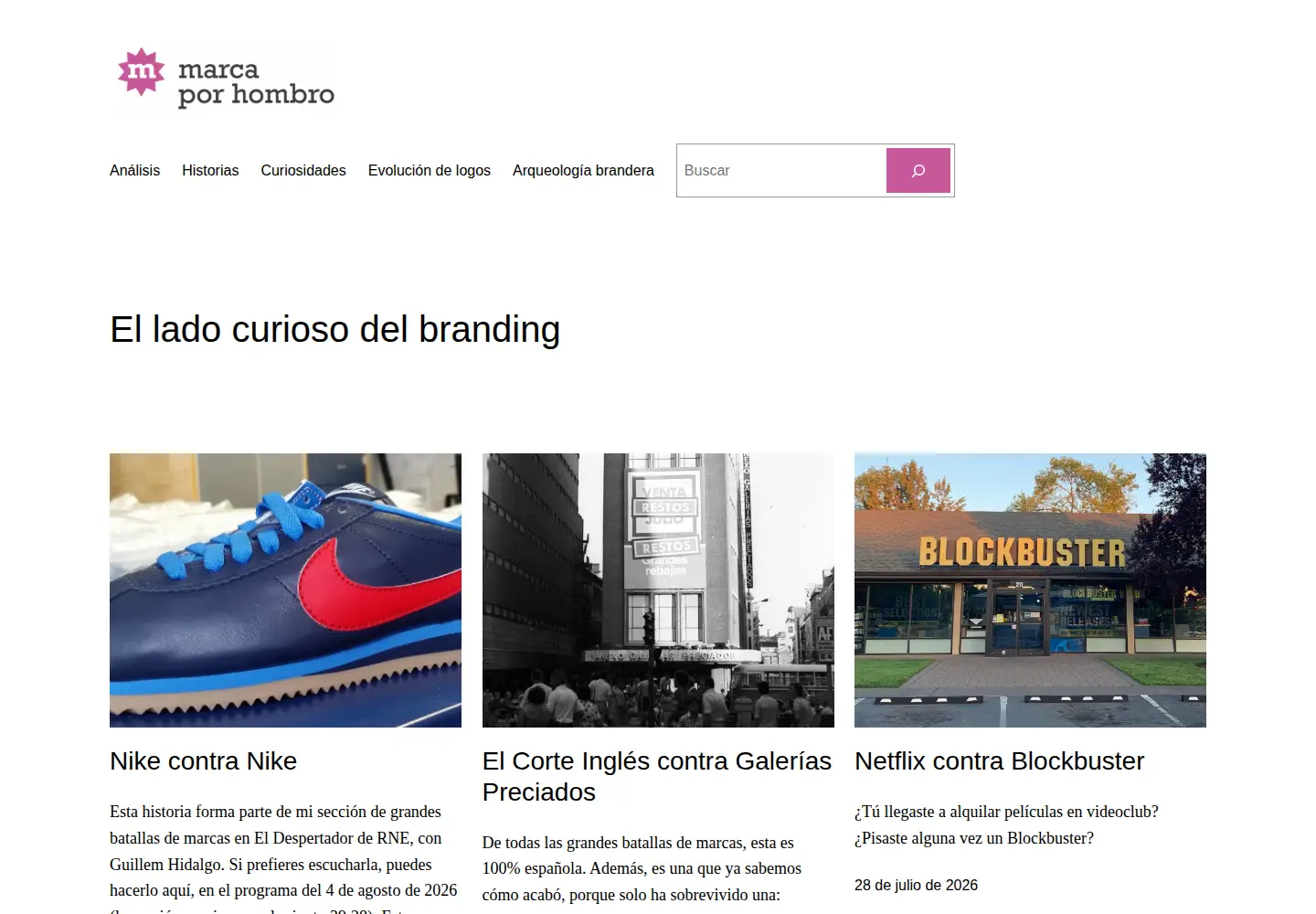 Screenshot of marcaporhombro.com