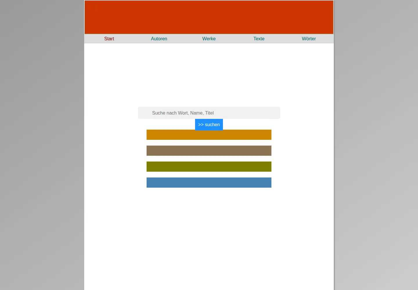 Captured homepage of niederdeutsche-literatur.de in the current scan