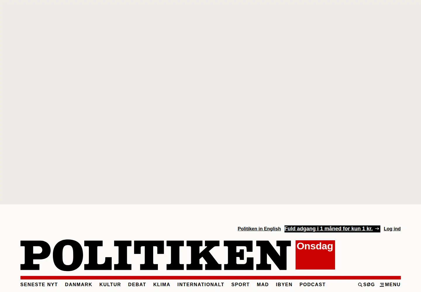 Screenshot of pol.dk