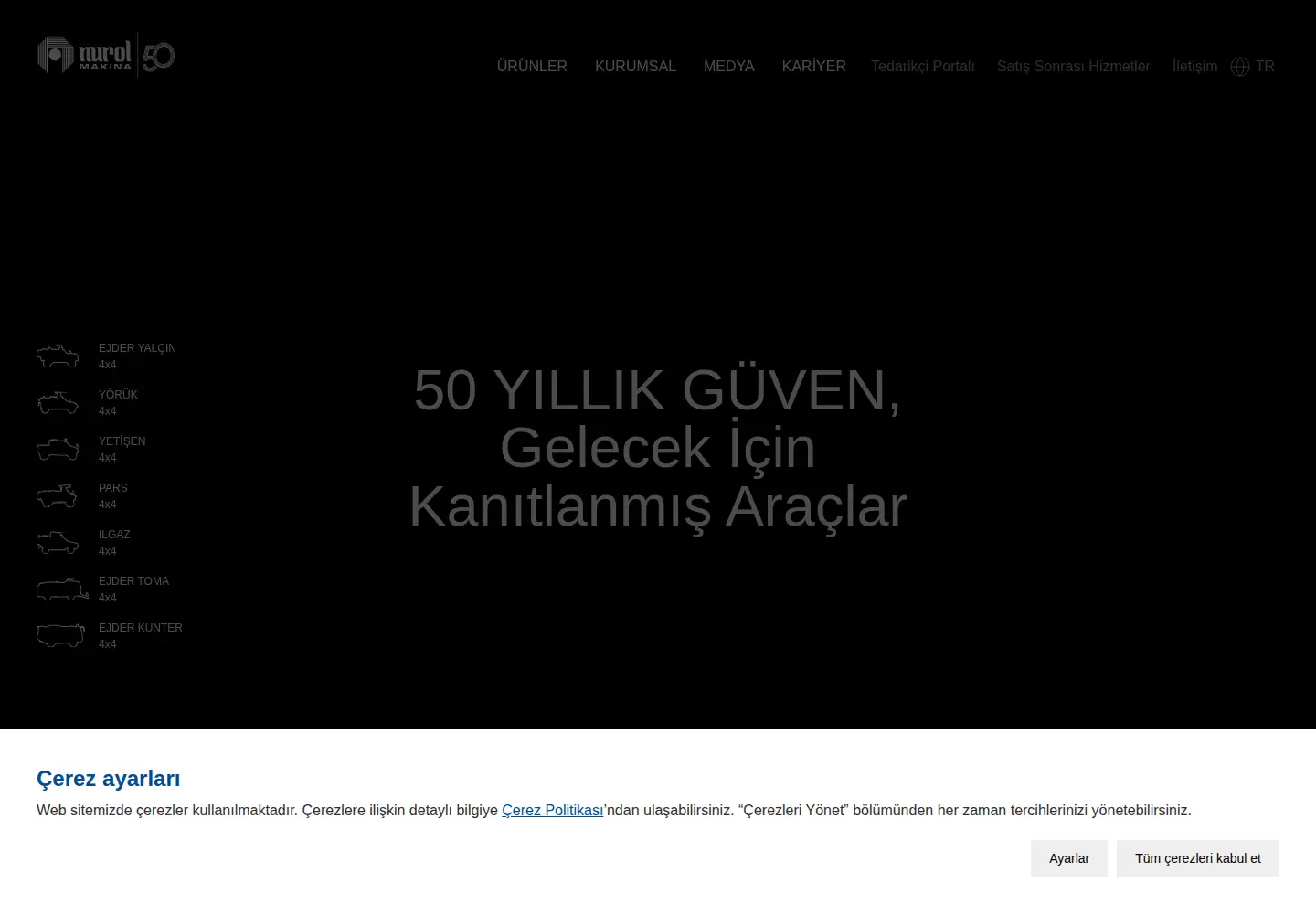 Captured homepage of nurolmakina.com.tr in the current scan