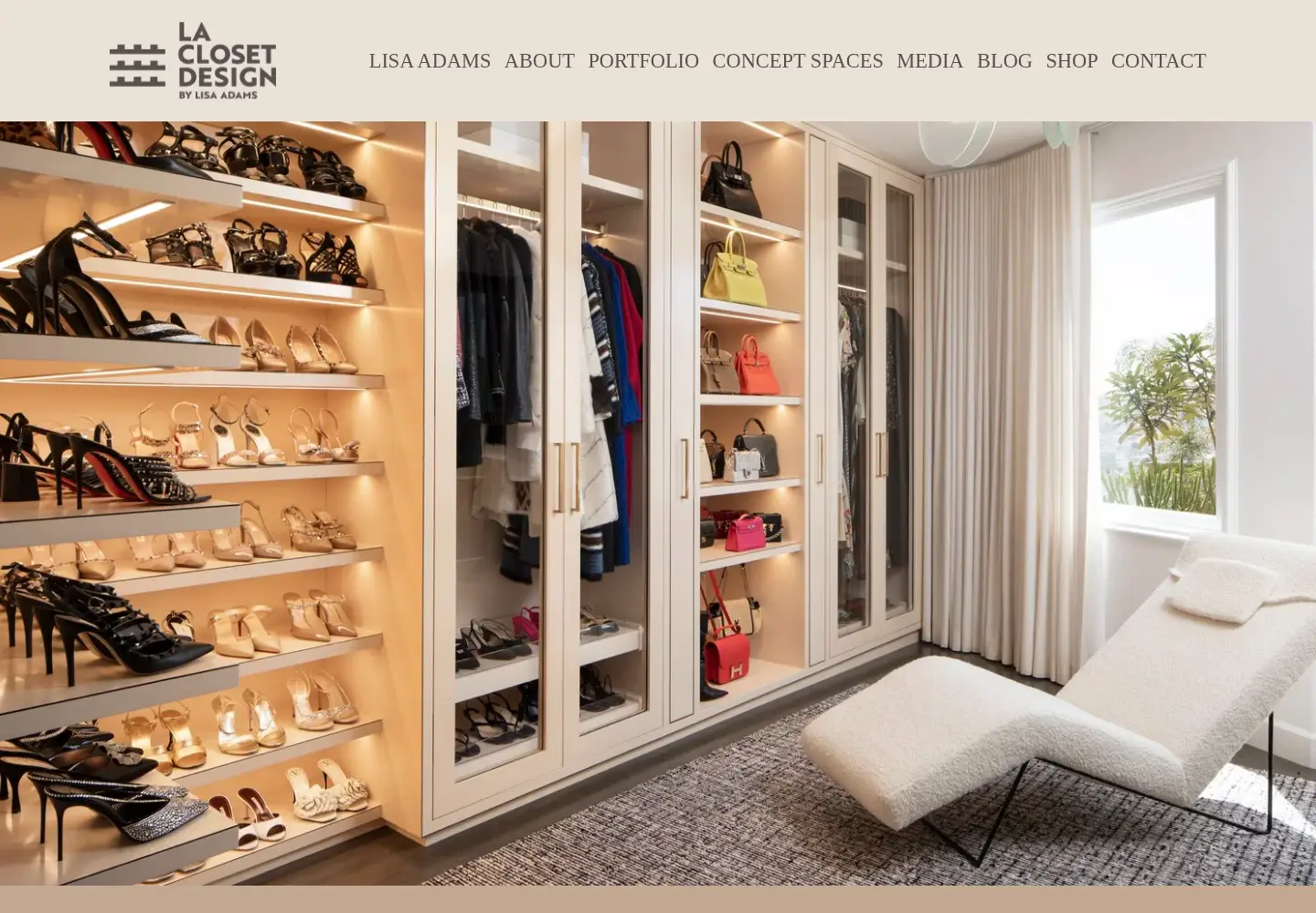 Screenshot of laclosetdesign.com