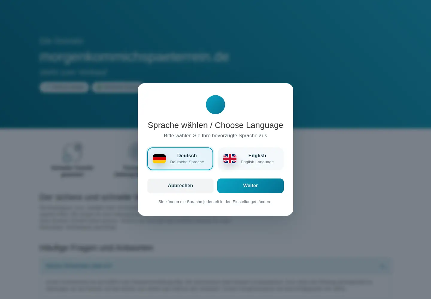 Screenshot of morgenkommichspaeterrein.de