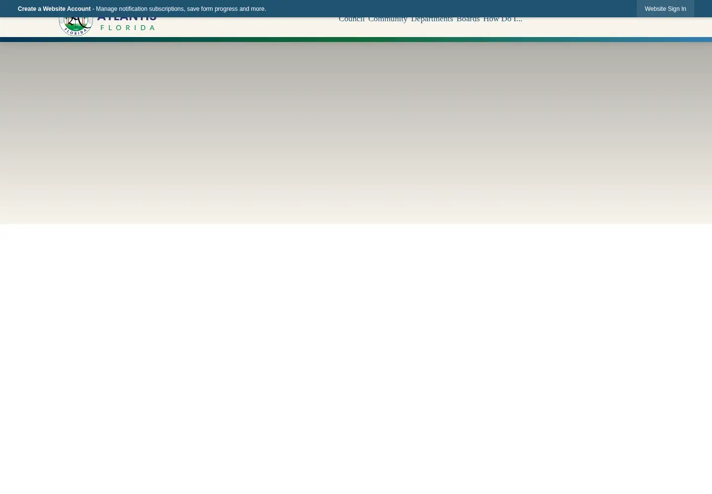 Screenshot of atlantisfl.gov