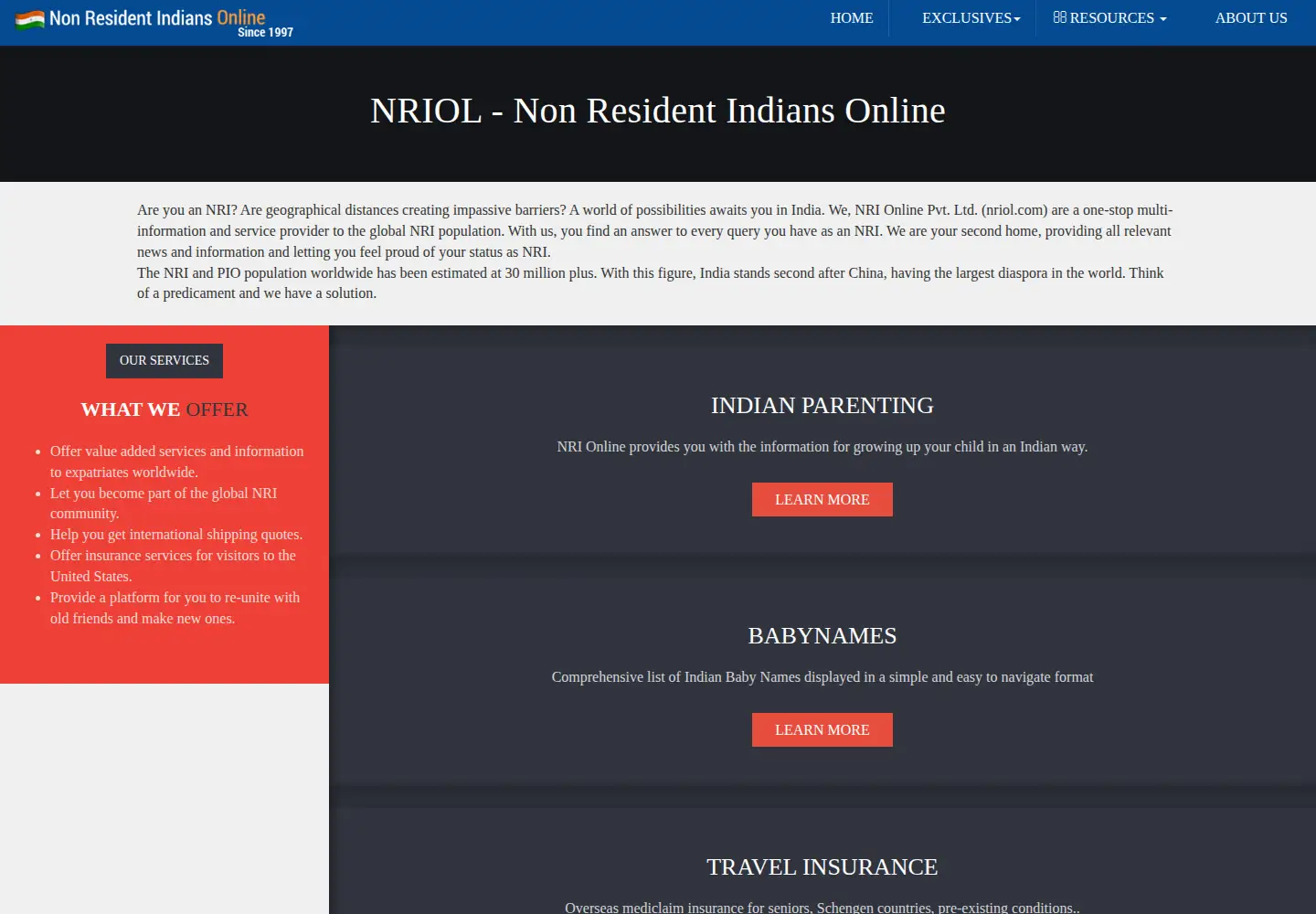 Screenshot of nriol.com