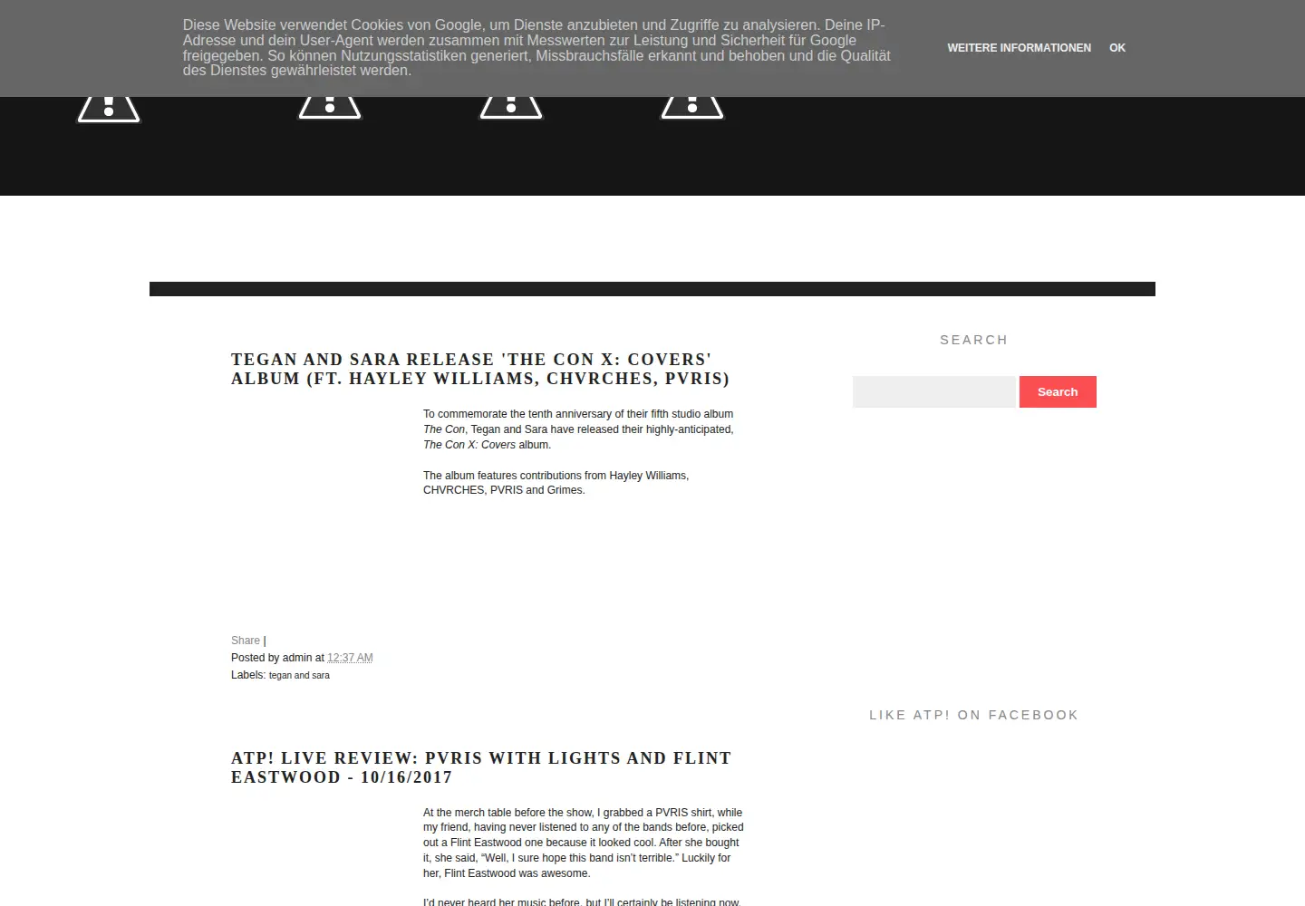 Captured homepage of alterthepress.com in the current scan