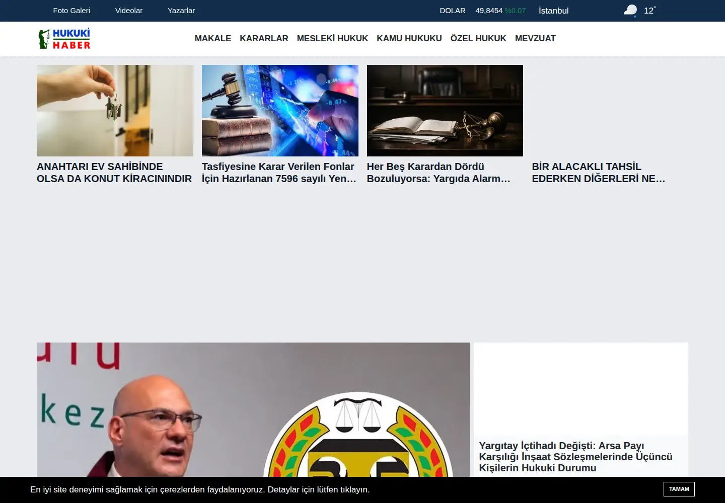Screenshot of hukukihaber.net