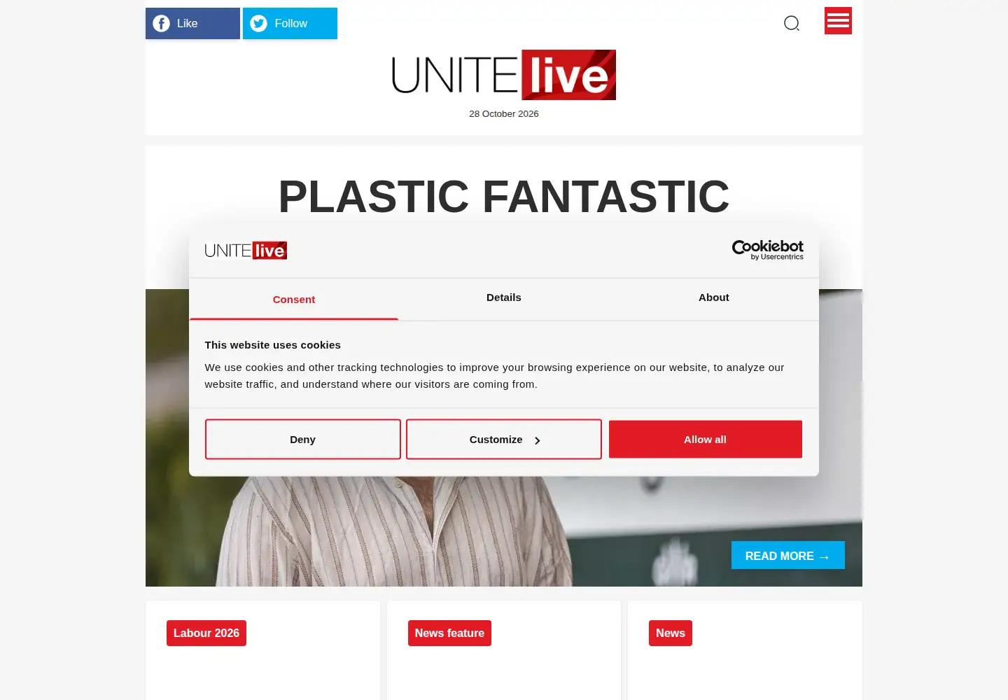 Screenshot of unitelive.org